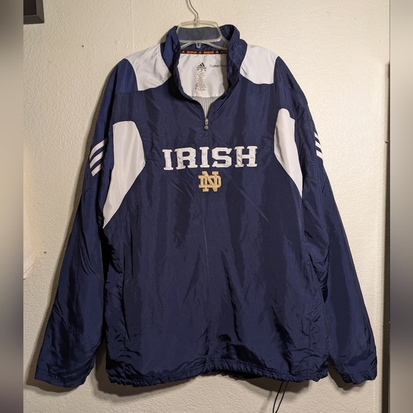 Adidas Navy Blue Irish Jacket Clima Proof Pre-owned Size Xl - Picture 2 of 7